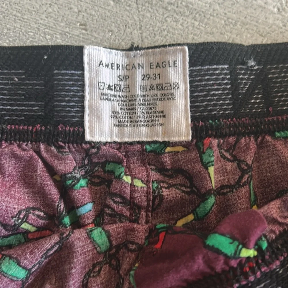 American Eagle Men’s Elastic Waist Plaid Cotton‎ Boxer Shorts Size Small 29-31